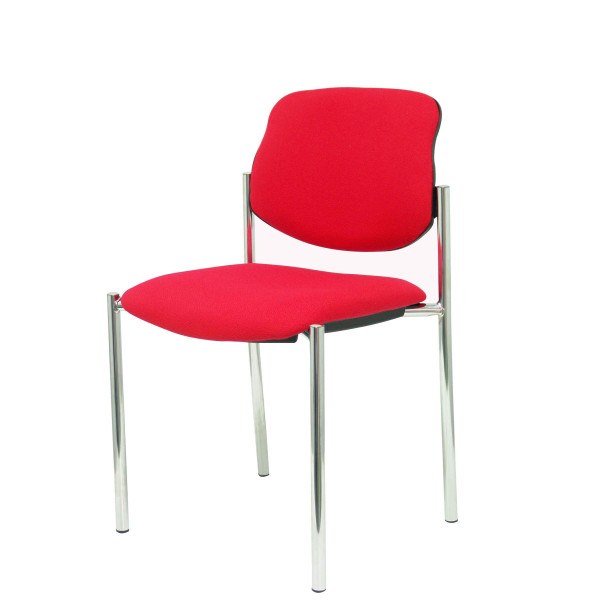 Silla fija Styl bali rojo chasis cromo