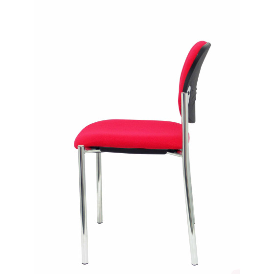 Silla fija Styl bali rojo chasis cromo