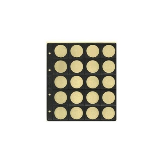 Funda Monedas Coleccionista PARDO Negra 20 Alojamientos