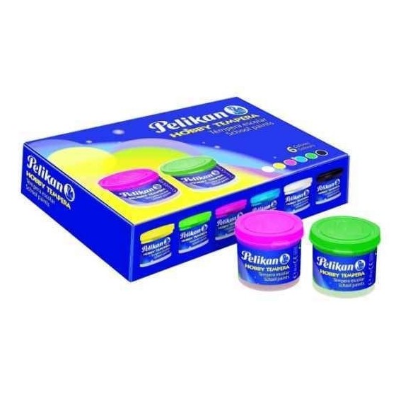 Témpera Escolar PELIKAN 40ml Set Hobby Caja x 6 Colores