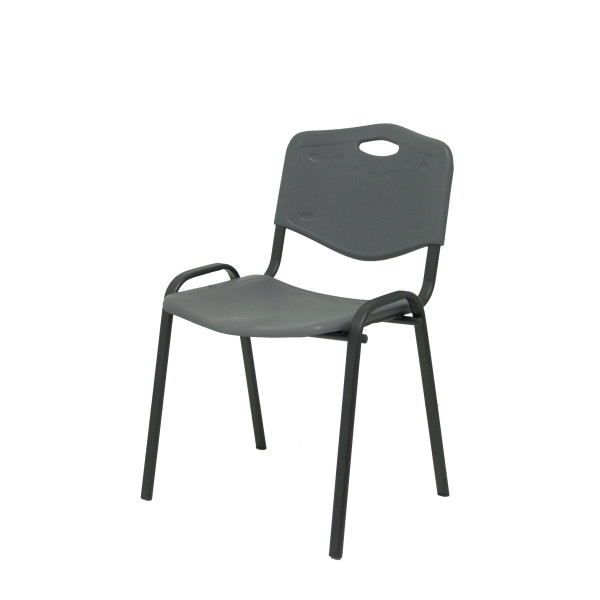 Pack 4 sillas Iso plastic PVC gris