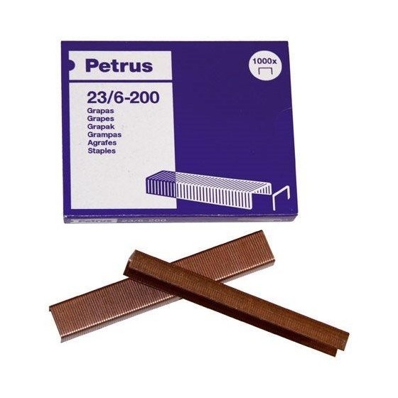 Grapas PETRUS 23/6 Cobreada