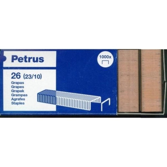 Grapas PETRUS 26 23/10 Cobreada