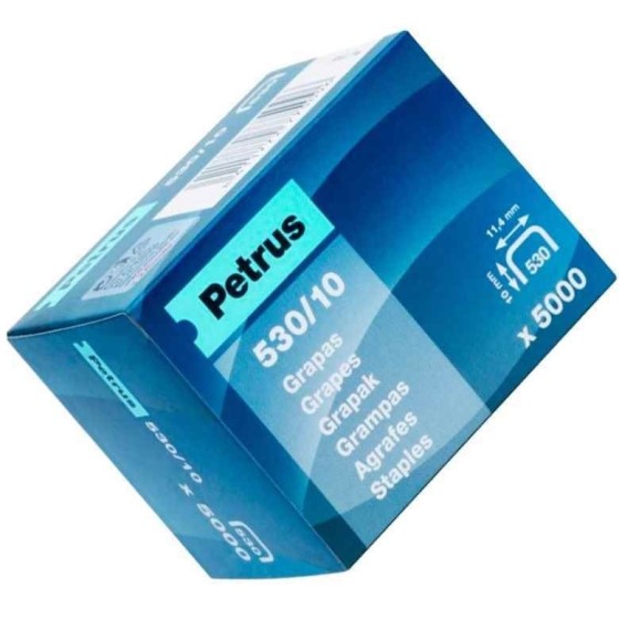 Grapas PETRUS 530/10 Caja x5000