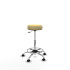 Tolosa giratorio similpiel crema base cromada ruedas engomadas 50mm aro cromado