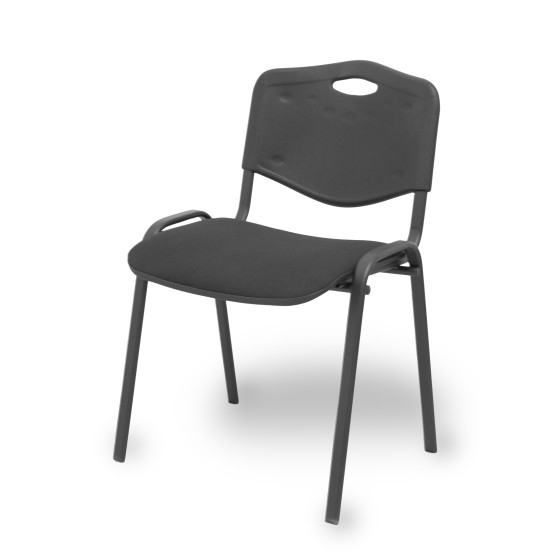 Pack 4 sillas Iso Mix respaldo negro asiento aran negro