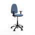 Taburete Aýna CP bali azul cielo brazos 1D base poliamida ruedas nailon 50mm