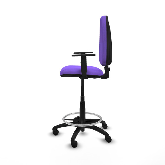 Taburete Aýna CP bali lila brazos 1D base poliamida ruedas nailon 50mm