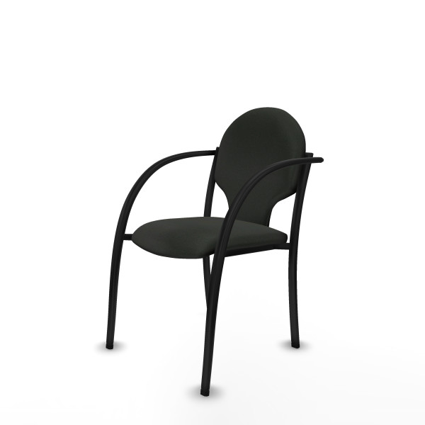 Pack 2 sillas Hellín chasis 4 patas negro bali negro