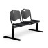 Bancada Iso plastic 2 plazas PVC color negro