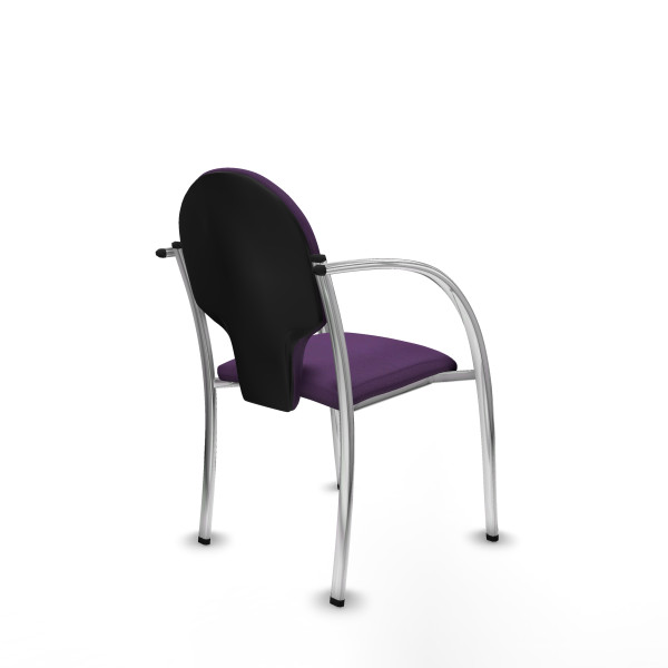 Pack 2 sillas Hellín chasis 4 patas cromo bali morado