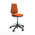 Taburete Elche CP bali naranja base piramidal ruedas 65mm nailon