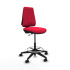 Taburete Elche CP bali rojo base piramidal ruedas 65mm nailon