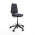 Taburete Elche CP bali gris oscuro base piramidal ruedas 65mm nailon