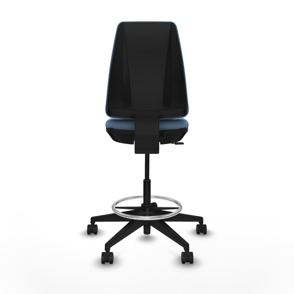 Taburete Elche CP bali azul cielo base piramidal ruedas 65mm nailon