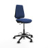 Taburete Elche CP bali azul marino base piramidal ruedas 65mm nailon