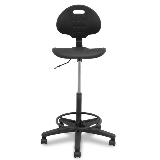 Taburete Nargo poliuretano negro