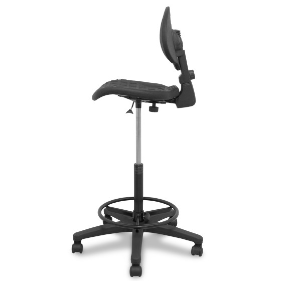 Taburete Nargo poliuretano negro