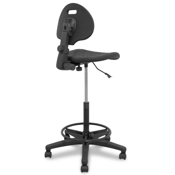 Taburete Nargo poliuretano negro