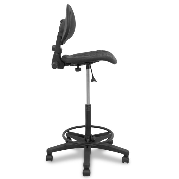 Taburete Nargo poliuretano negro