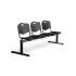 Bancada Iso plastic 3 plazas PVC color negro