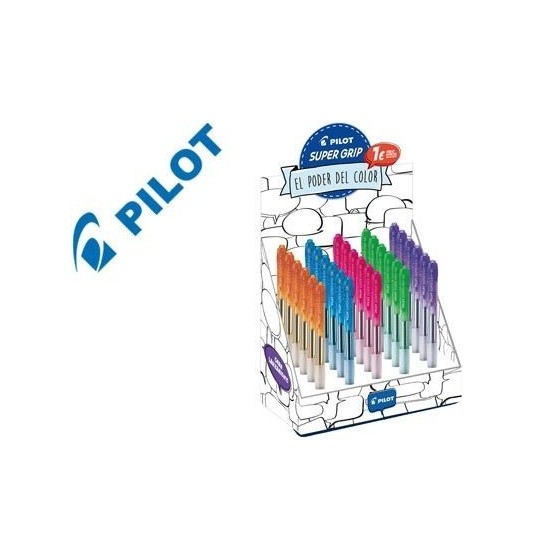 Bolígrafo PILOT Super Grip Expositor x 30 Bolígrafos