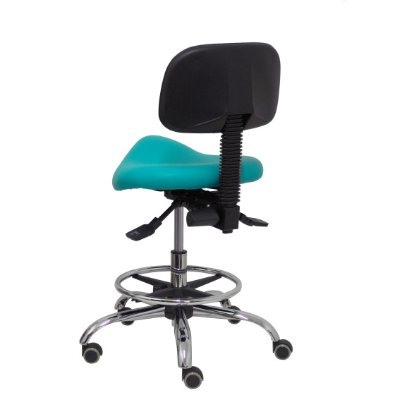 Taburete Zarza similpiel verde turquesa