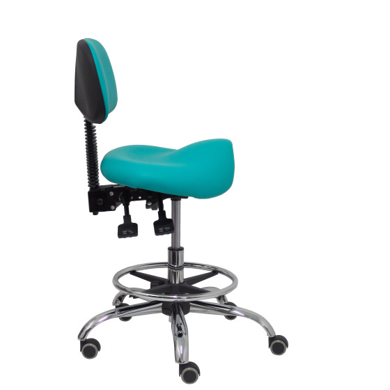 Taburete Zarza similpiel verde turquesa