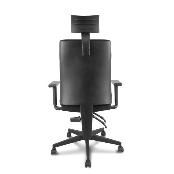 Silla I-Line arán negro con brazos regulables con cabecero