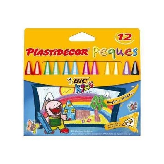 Ceras BIC Kids Peques PLASTIDECOR Caja x12 Colores