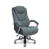 Sillón Ergo531 basculante tapizado tela y 3D color gris base cromo ruedas nailon 60mm