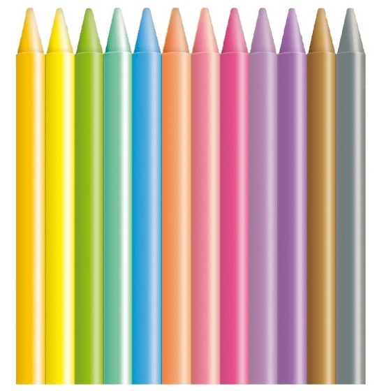 Ceras BIC Kids PLASTIDECOR Caja x12 Colores Pastel