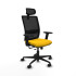 Haches traslack malla negra bali amarillo brazos 2D base nailon cabecero malla 2D ruedas 65mm nailon
