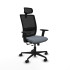 Haches traslack malla negra bali gris brazos 2D base nailon cabecero malla 2D ruedas 65mm nailon