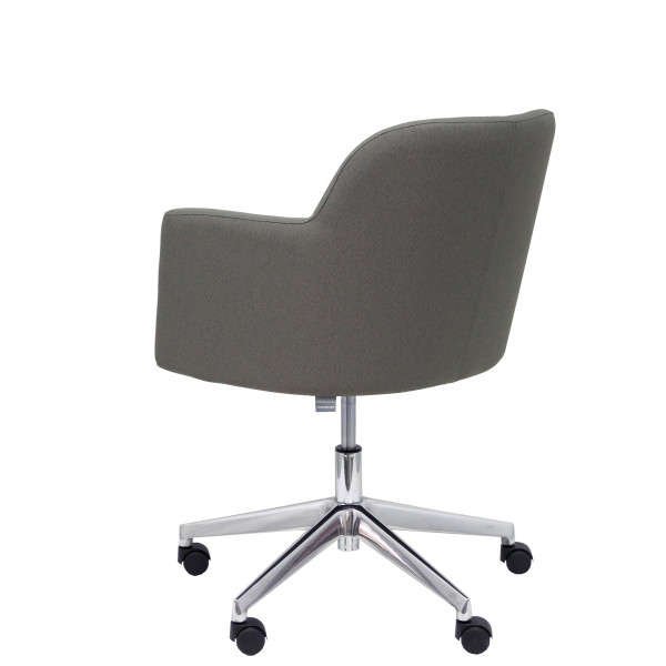 Sillón Athena giratorio tapizado era gris