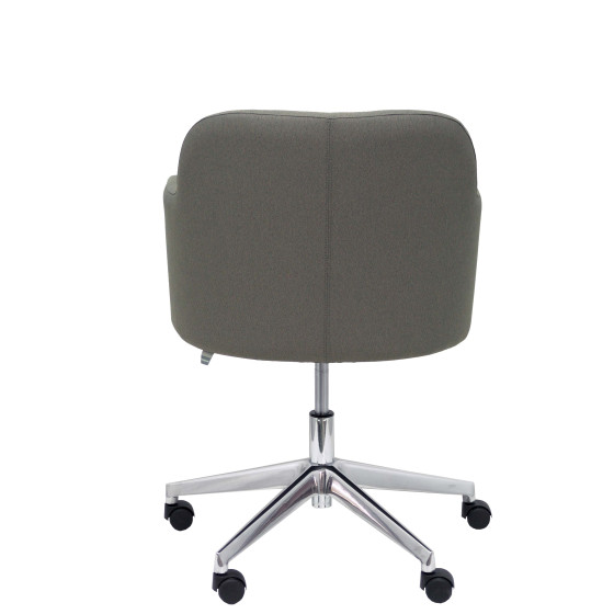 Sillón Athena giratorio tapizado era gris