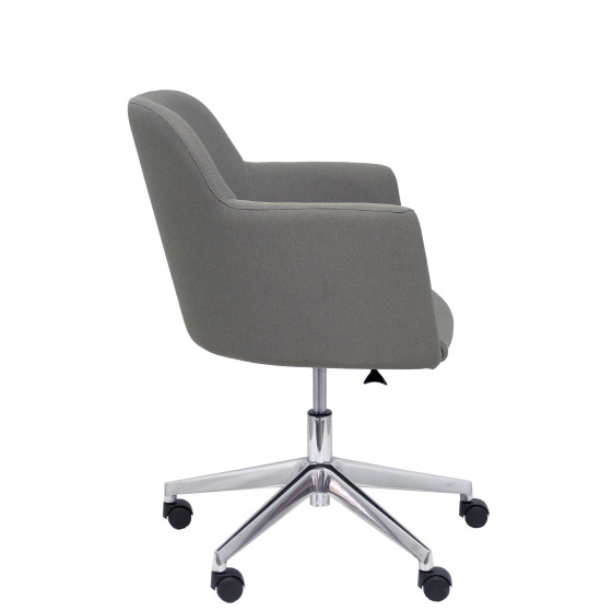 Sillón Athena giratorio tapizado era gris