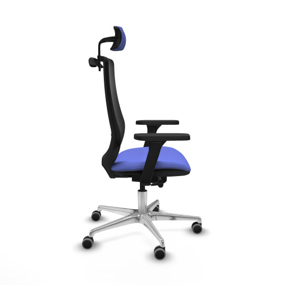 Mardos traslack bali azul claro brazos 3D base aluminio ruedas 65mm engomadas cabecero 2D perchero