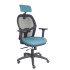 Silla Jorquera traslack malla negra asiento bali azul cielo brazos 3D cabecero regulable