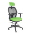 Silla Jorquera traslack malla negra asiento bali pistacho brazos 3D cabecero regulable