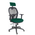 Silla Jorquera traslack malla negra asiento bali verde botella brazos 3D cabecero regulable