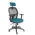 Silla Jorquera traslack malla negra asiento bali verde petróleo brazos 3D cabecero regulable