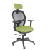 Silla Jorquera traslack malla negra asiento bali verde oliva brazos 3D cabecero regulable