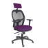 Silla Jorquera traslack malla negra asiento bali morado brazos 3D cabecero regulable