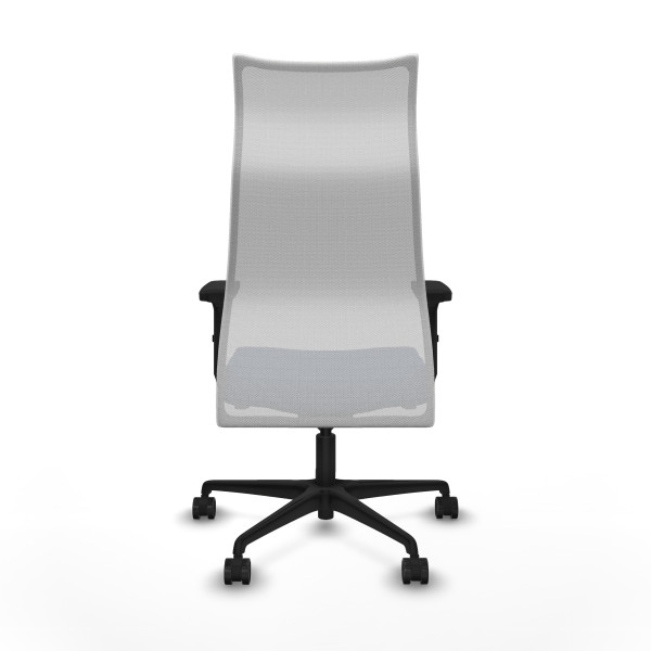Albacete malla sincro malla blanca similpiel azul marino brazos 2D base nailon ruedas 65 mm nailon