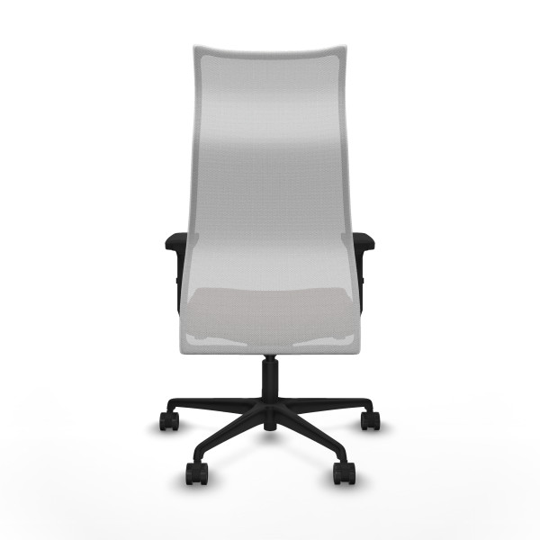 Albacete malla sincro malla blanca similpiel marrón oscuro brazos 2D base nailon ruedas 65 mm nailon