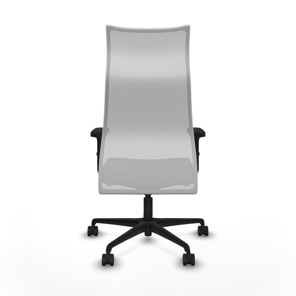 Albacete malla sincro malla blanca similpiel negro brazos 2D base nailon ruedas 65 mm nailon