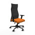 Albacete malla sincro malla negra similpiel naranja brazos 2D base nailon ruedas 65 mm nailon