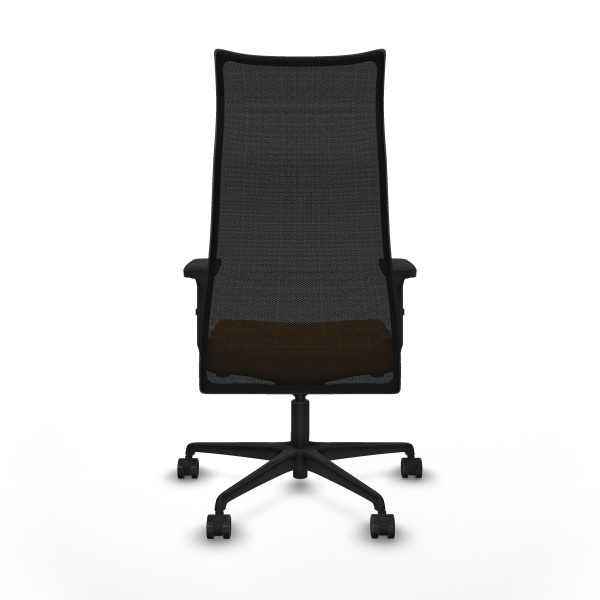 Albacete malla sincro malla negra similpiel naranja brazos 2D base nailon ruedas 65 mm nailon
