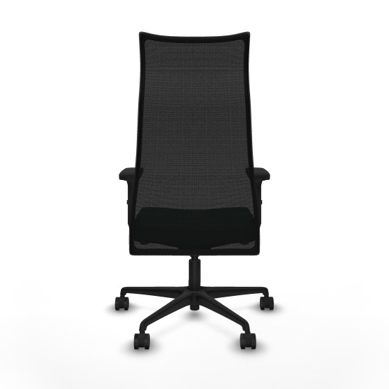 Albacete malla sincro malla negra similpiel verde botella brazos 2D base nailon ruedas 65 mm nailon